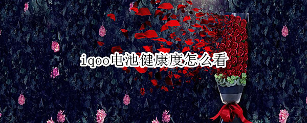 iqoo电池健康度怎么看