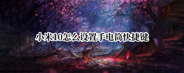 小米10怎么设置手电筒快捷键