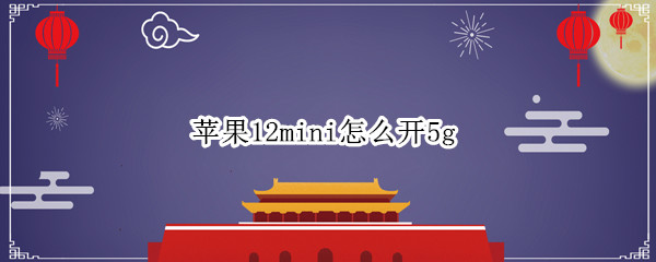 苹果12mini怎么开5g