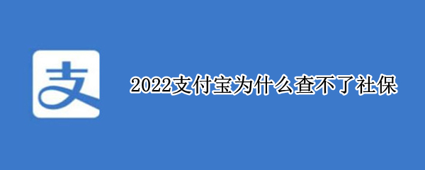 2022支付宝为什么查不了社保
