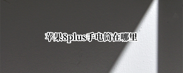 苹果8plus手电筒在哪里
