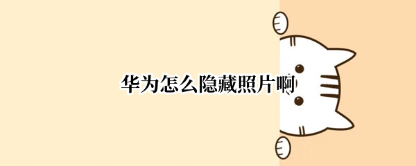 华为怎么隐藏照片啊