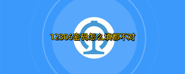12306密码怎么填都不对