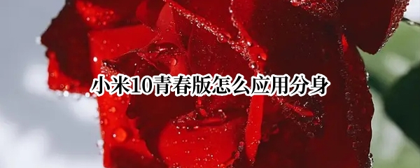 小米10青春版怎么应用分身