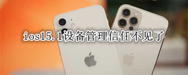 ios15.1设备管理信任不见了